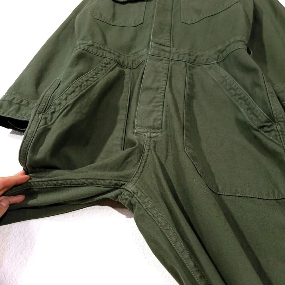 CITIZENS OF HUMANITY Marta Utility Jumpsuit Workwear Coverall Minimal Cargo Army